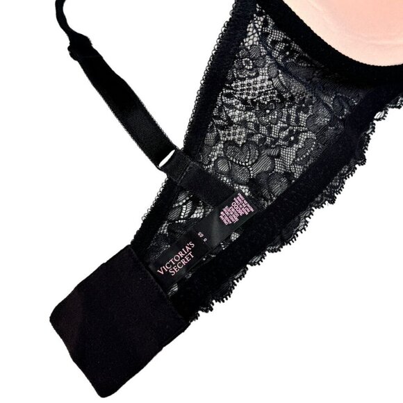 NWOT Victoria’s Secret Pink Black Lace Molded Cups Underwire Bra Sz. 36DDD - Picture 10 of 13